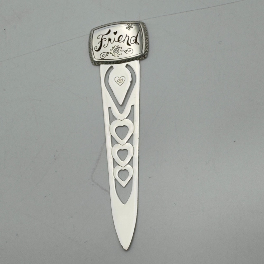 Vintage Brighton Friend Bookmark SilverTone Well Wisher Shopping Body Lunch Pal